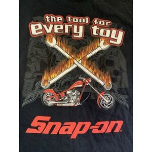 VTG Mens XL Snap On The Tool For Every Toy Motorcycle Tshirt‎ Fruit Of The Loom